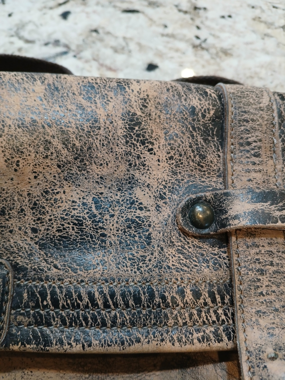 BED STU Distressed Leather JERICHO Brown Backpack - Picture 11 of 13